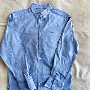 Maison Kitsuné Oxford cloth button-down in blue, size S